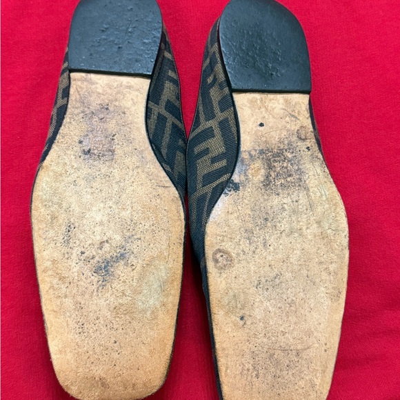 Fendi Women's Brown Slip-On Loafers - Picture 5 of 10